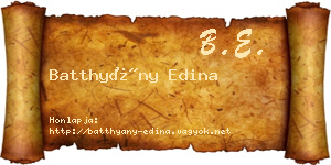 Batthyány Edina névjegykártya