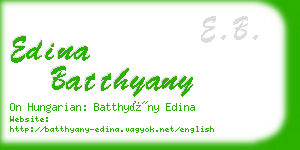 edina batthyany business card